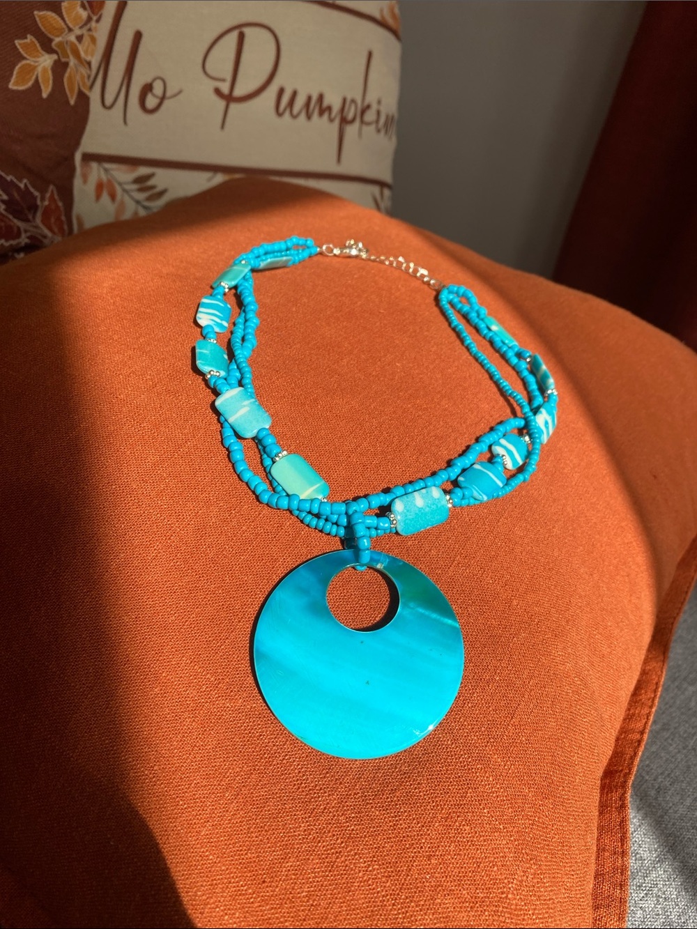 Turquoise Shell Pedant Necklace